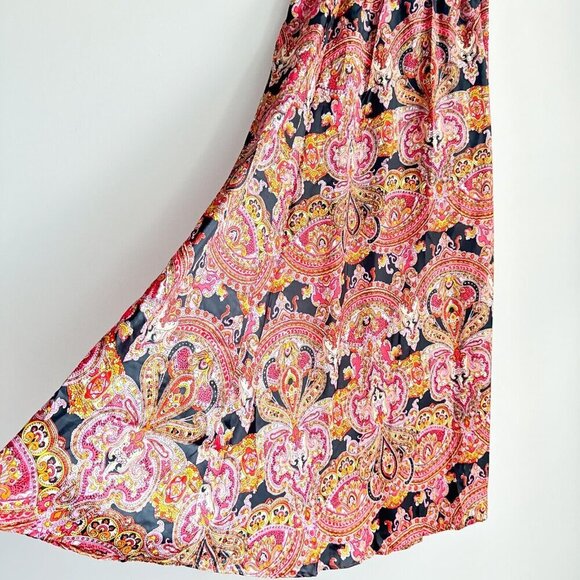 Vintage Paisley Colourful A Line Maxi Skirt S - Picture 5 of 5